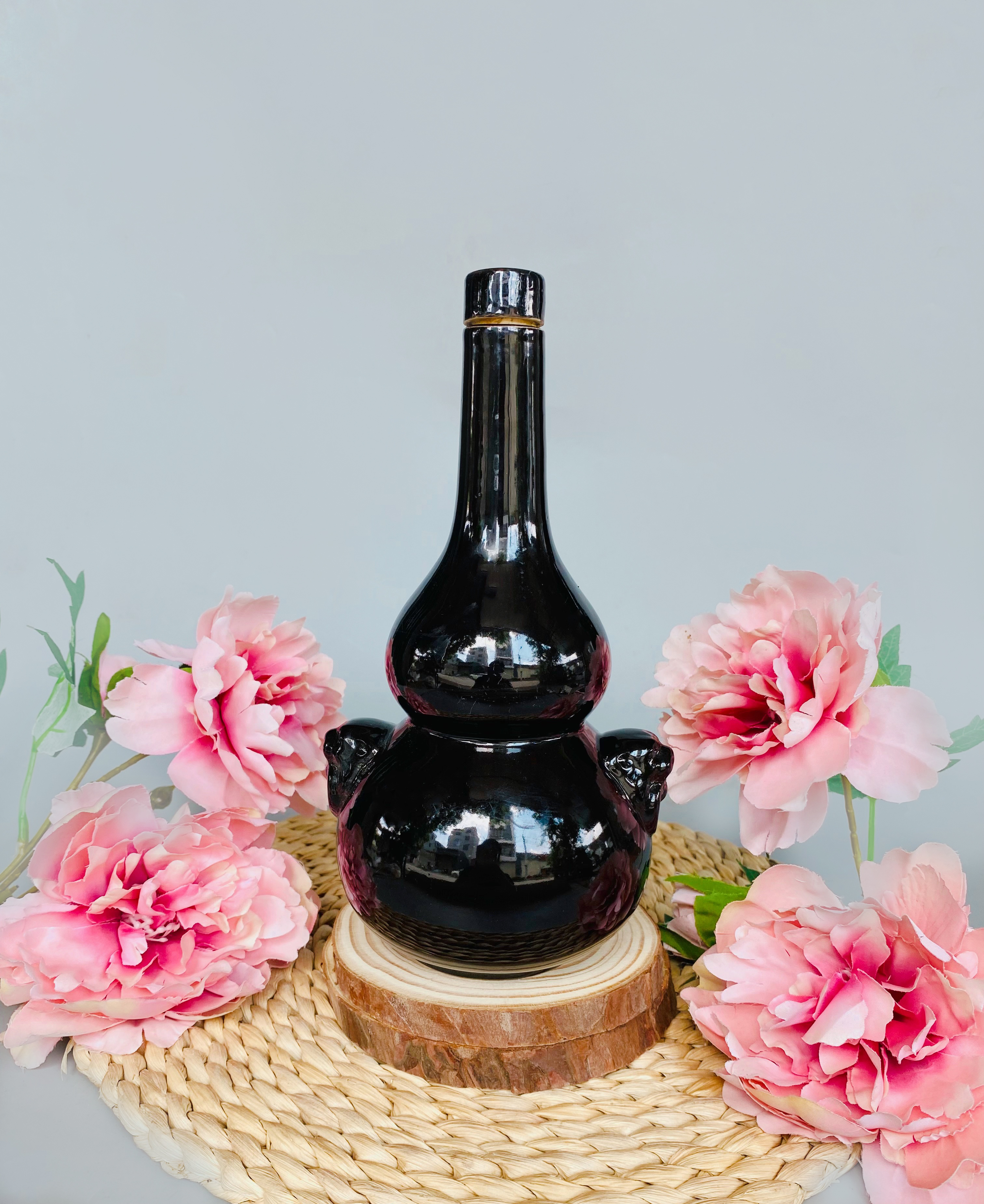Nậm Rượu Hồ Lô Dáng Đào Tiên