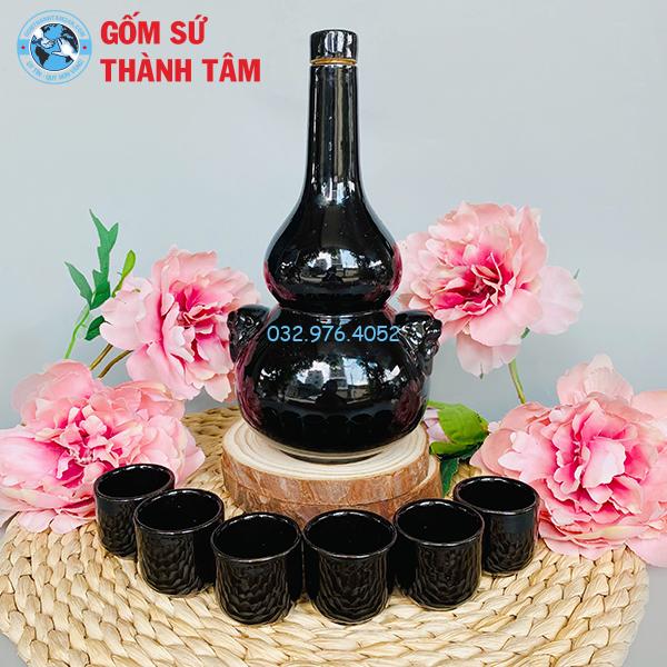 Nậm Rượu Hồ Lô Dáng Tiên Men Bóng