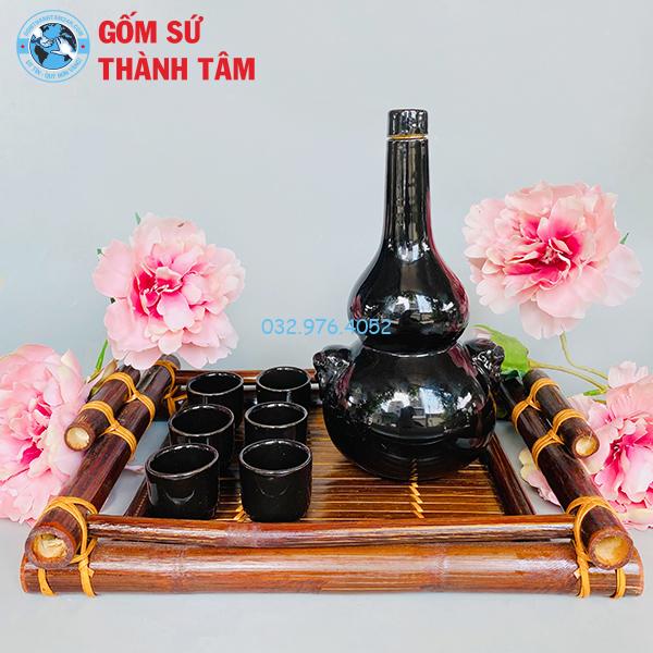 Nậm Rượu Hồ Lô Dáng Tiên Men Bóng