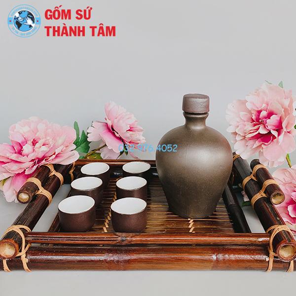 Nậm Rượu Lá Dáng Tròn