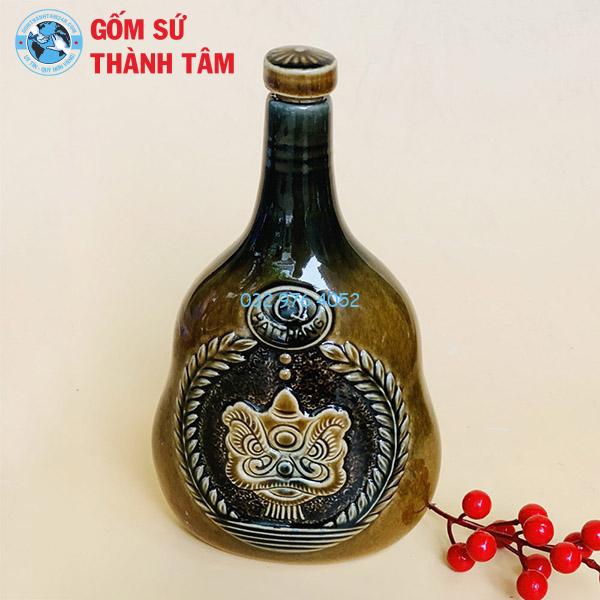 Nậm Rượu Men Mật Đắp Nổi