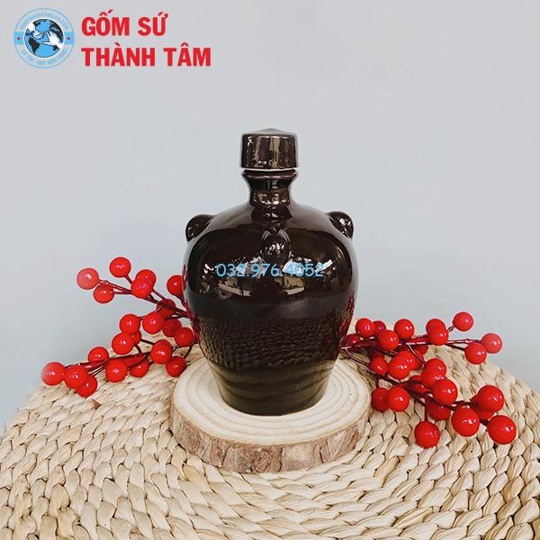 Nậm Rượu Vấu Dáng Tròn
