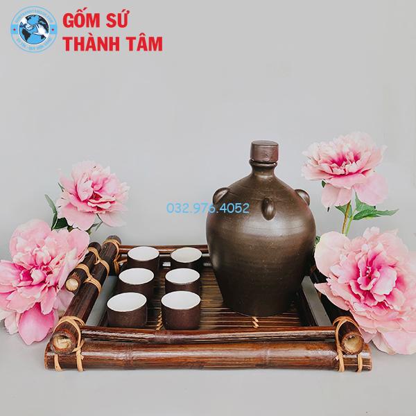 Nậm Rượu Vấu Dáng Tròn