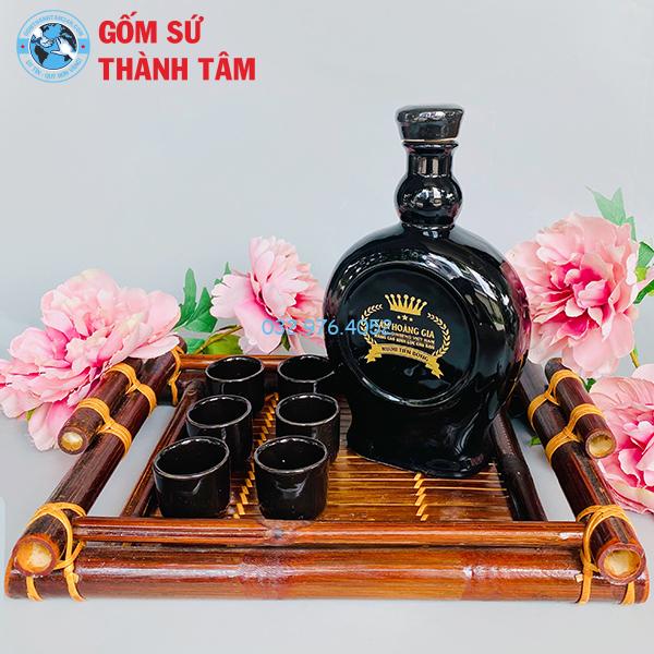 Nậm Rượu Đồng Hồ Màu Đen