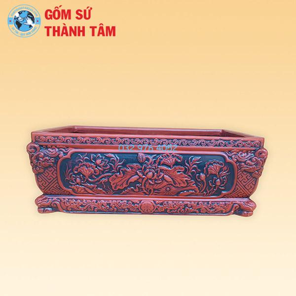 Quách Tiểu Hoa Sen Khắc Nổi
