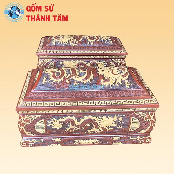 Quách Tiểu Rồng Nâu Khắc Nổi