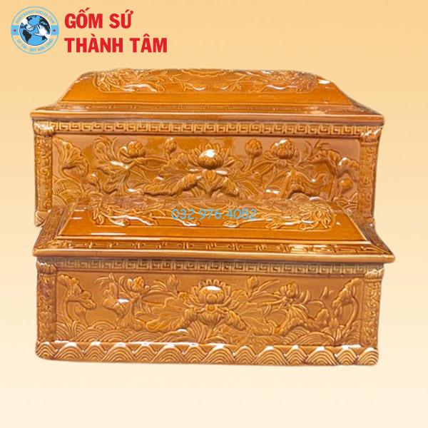 Quách Tiểu Sen Nâu 1 Mái Khắc Nổi