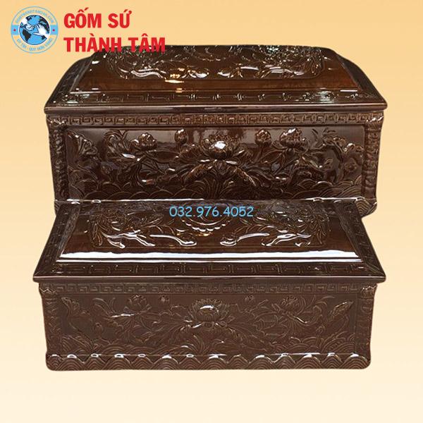 Quách Tiểu Sen Nâu 1 Mái Khắc Nổi