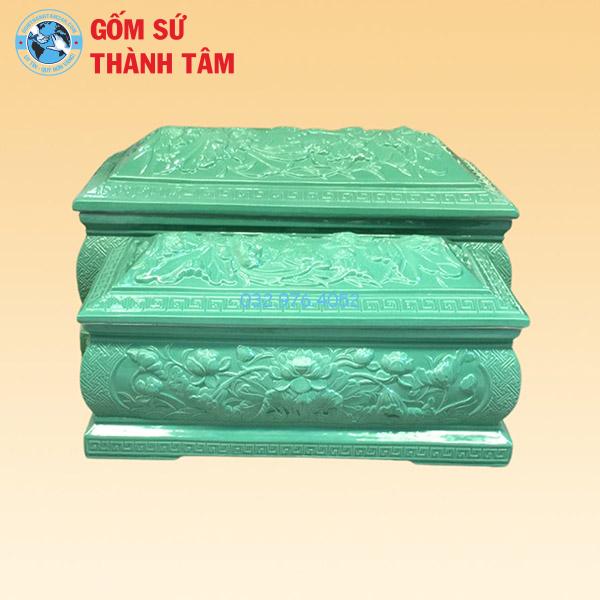 Quách Tiểu Xanh Ngọc 1 Mái Khắc Nổi