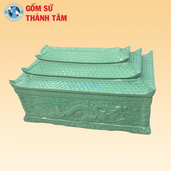 Quách Tiểu Xanh Ngọc 3 Mái Khắc Nổi
