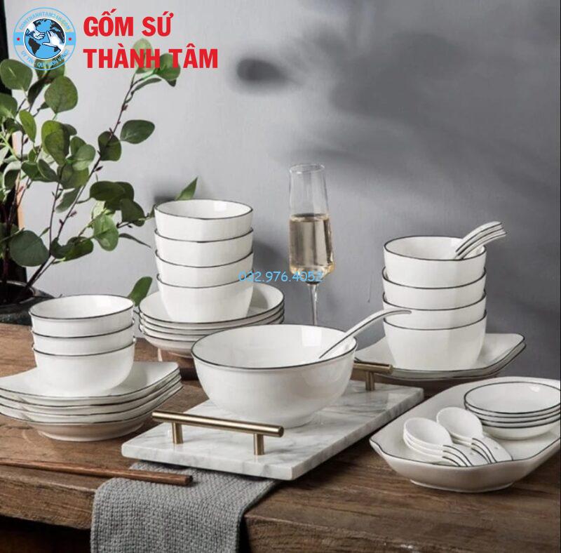 Tô sứ trắng bát tràng