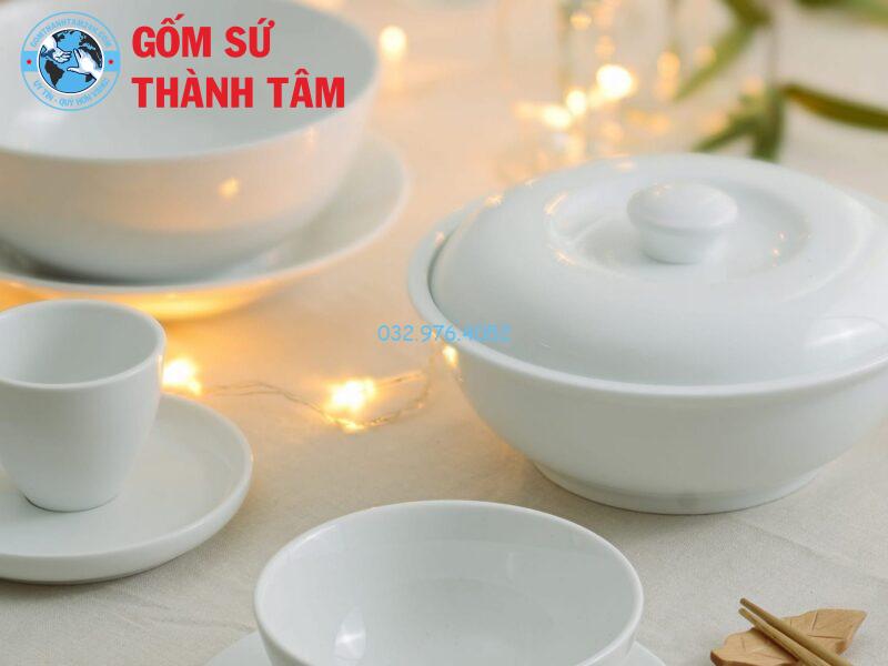 Tô sứ trắng bát tràng
