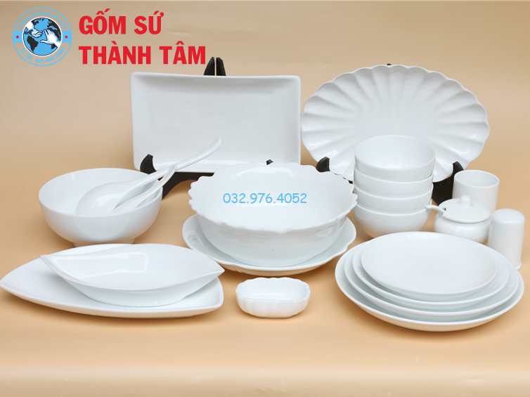Tô sứ trắng bát tràng