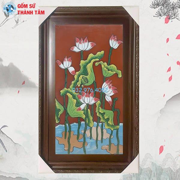 Tranh Gốm Đắp Nổi Khung Chữ Nhật Đứng