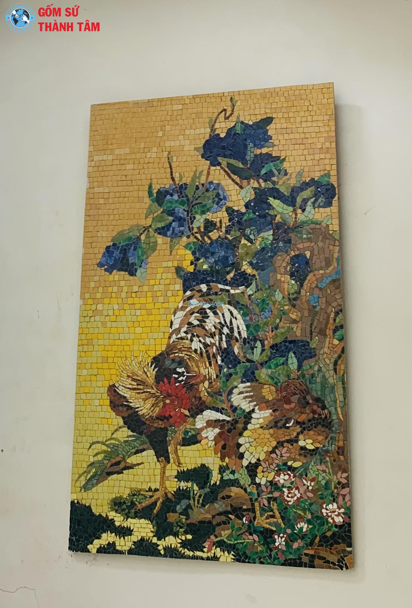 Tranh gốm Mosaic thiên nhiên động vật
