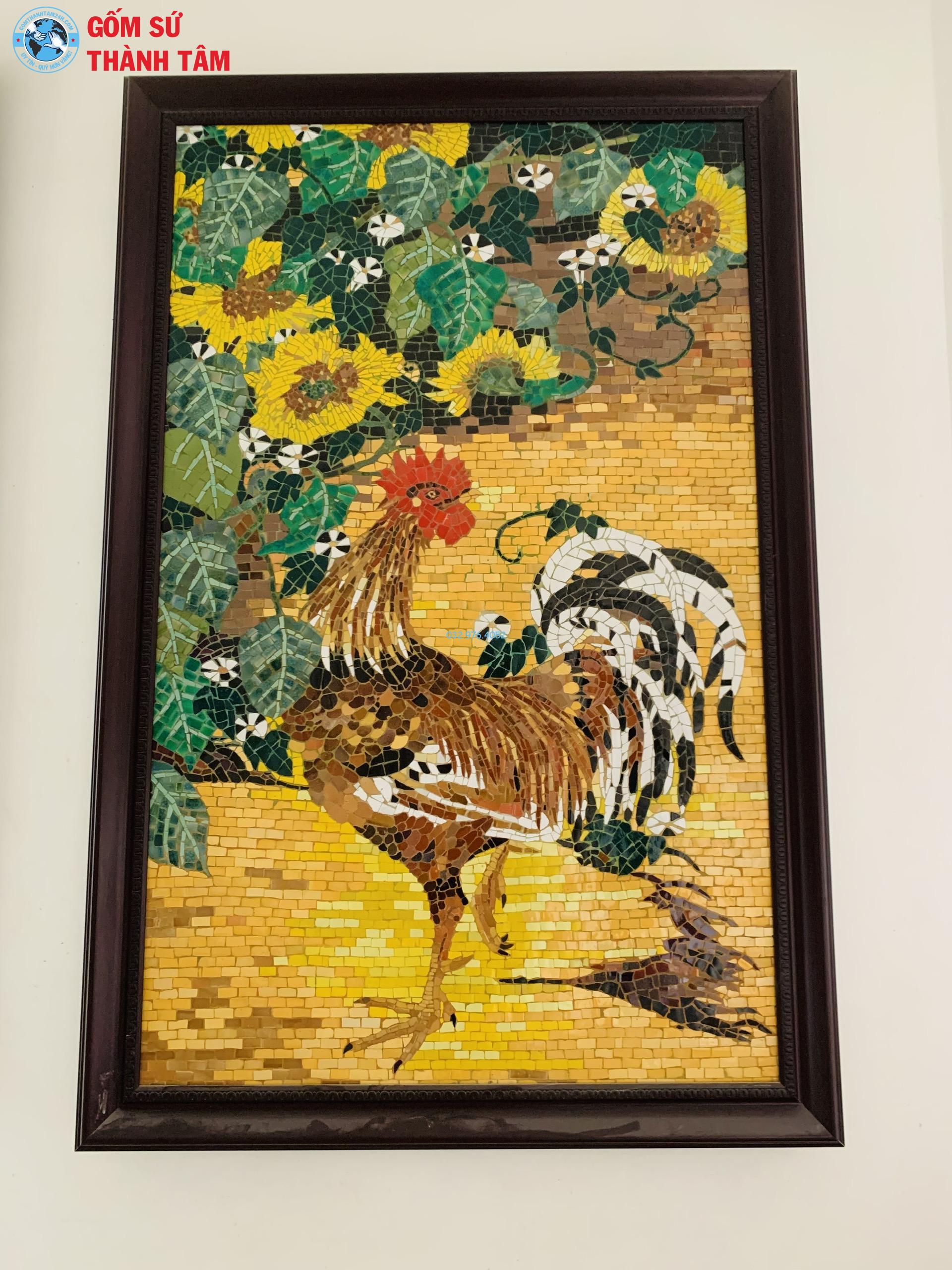 Tranh gốm Mosaic thiên nhiên động vật