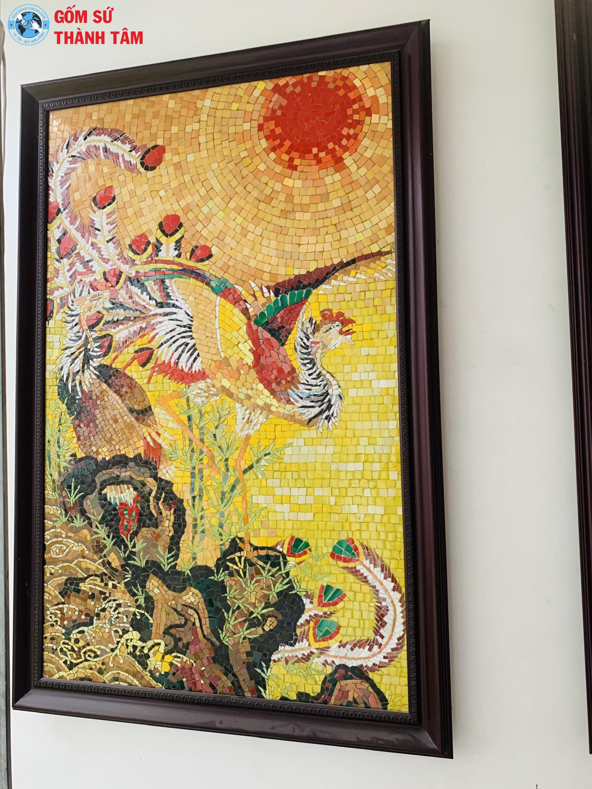 Tranh gốm Mosaic thiên nhiên động vật