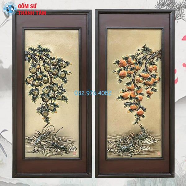 Tranh Gốm Sứ Theo Bộ Đôi Đa Dạng