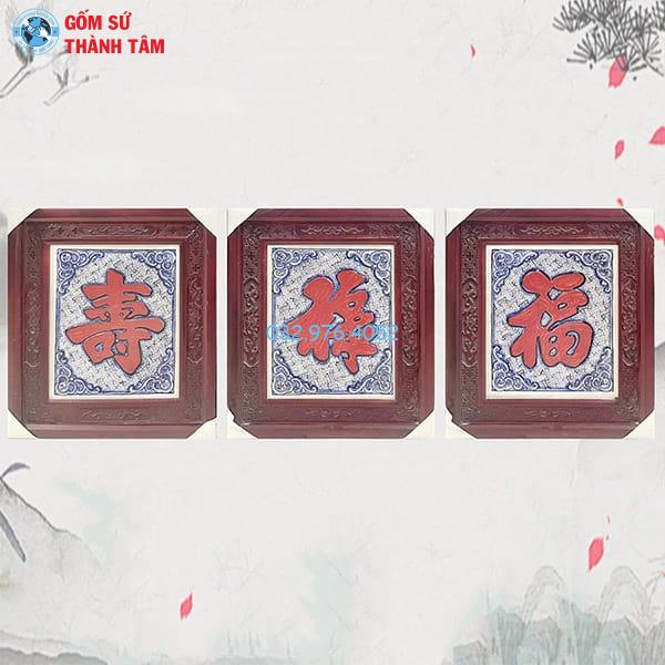 Tranh Gốm Theo Bộ 3 | Các Mẫu Chữ