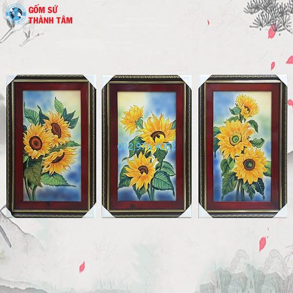 Tranh Gốm Theo Bộ 3 | Khung Chữ Nhật