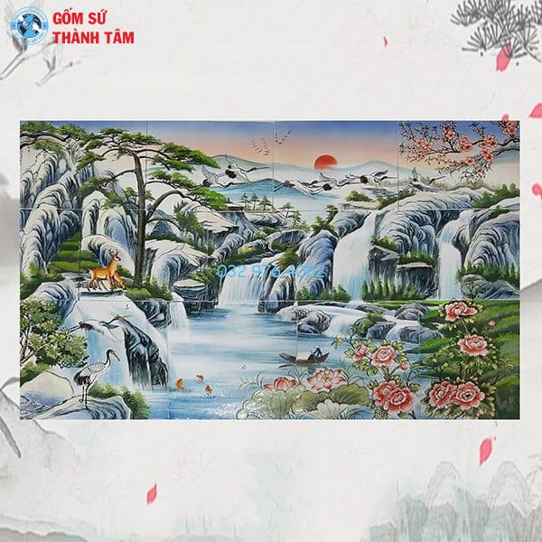 Tranh Gốm Vẽ Trơn Ốp Tường | Phong Cảnh