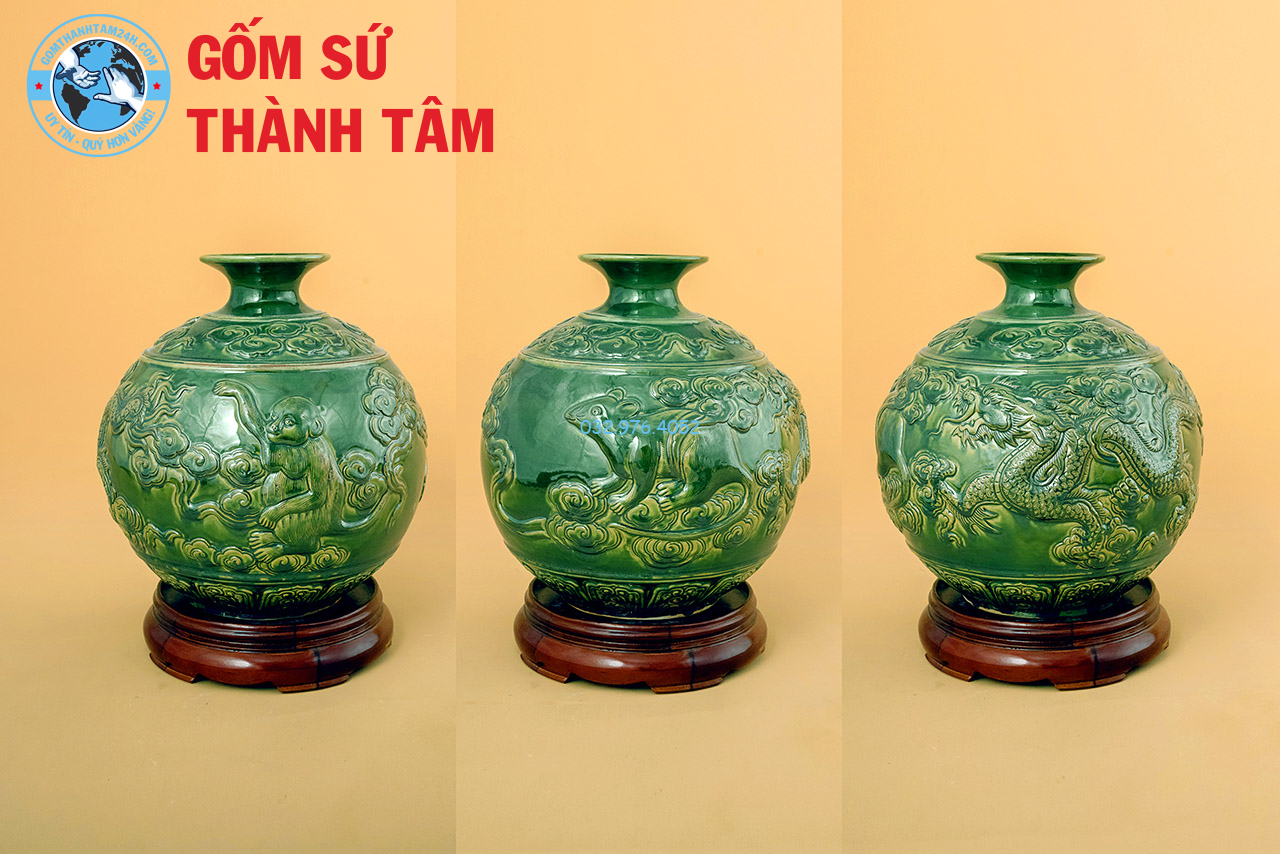 Các sản phẩm bình hút lộc được làm từ nhiều chất liệu khác nhau nhưng chủ yếu là gốm sứ